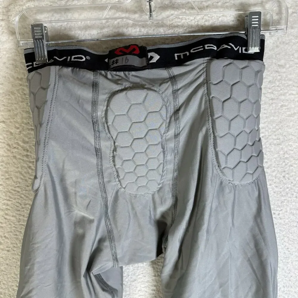 McDavid Padded Compression Shorts Mens Medium Gray Football Sports